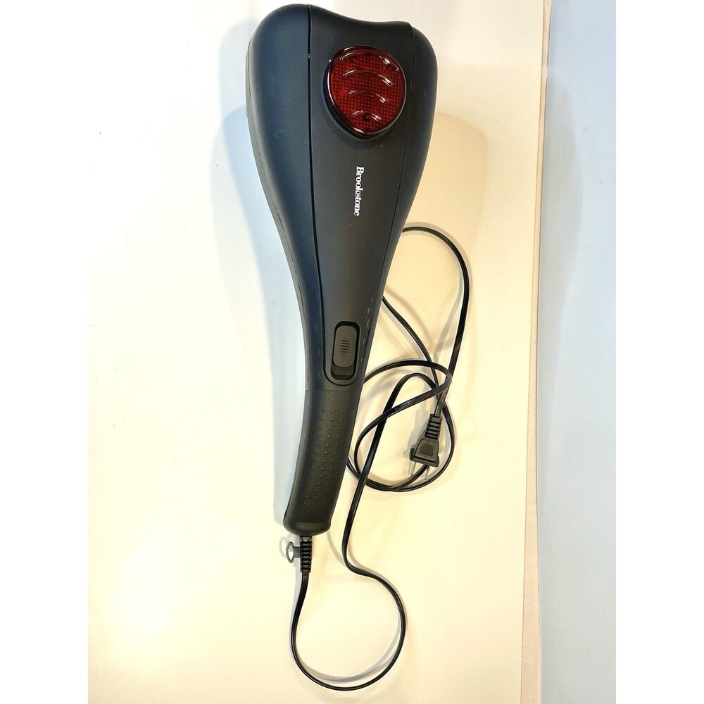 Brookstone Dual Head Percussion Massager BK5225M Deep Tissue Electric Black Red